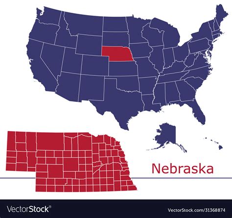 Nebraska In The Us Map Gabbie Christiana