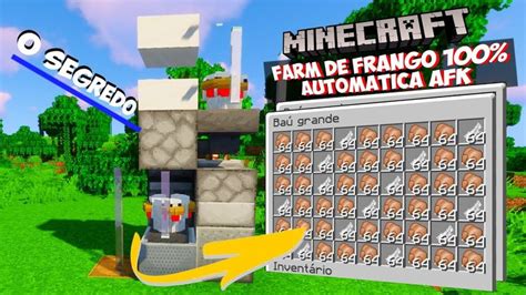 Farm de Frango infinito no Minecraft 100 Automática AFK 1 19 e 1 20