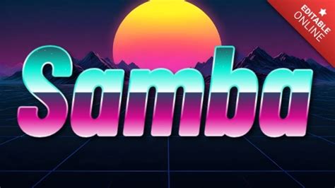 Samba Retro Wave Font Text Effect Generator