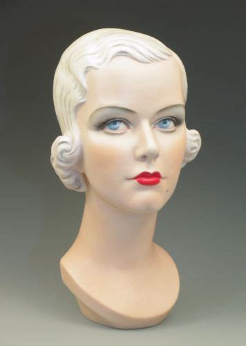 Decoeyes Vintage 30 S Harlow Style Mannequin Head Bust Display