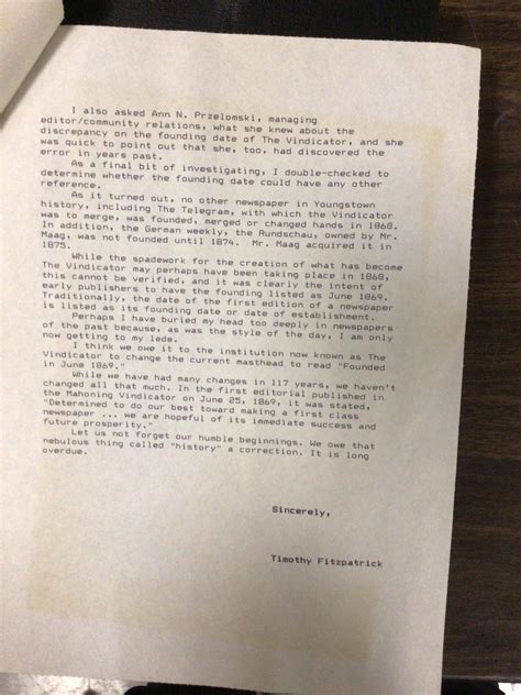 Youngstown Vindicator History