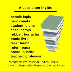 Escola Em Inglês Como Se Escreve - A escola em inglês | English help, English tips, English vocabulary words