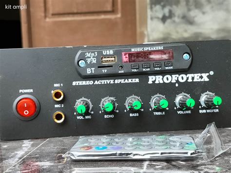 Kit Power Ampli Speaker Aktif Stereo PROFOTEX Mp3 Bluetooth Lazada