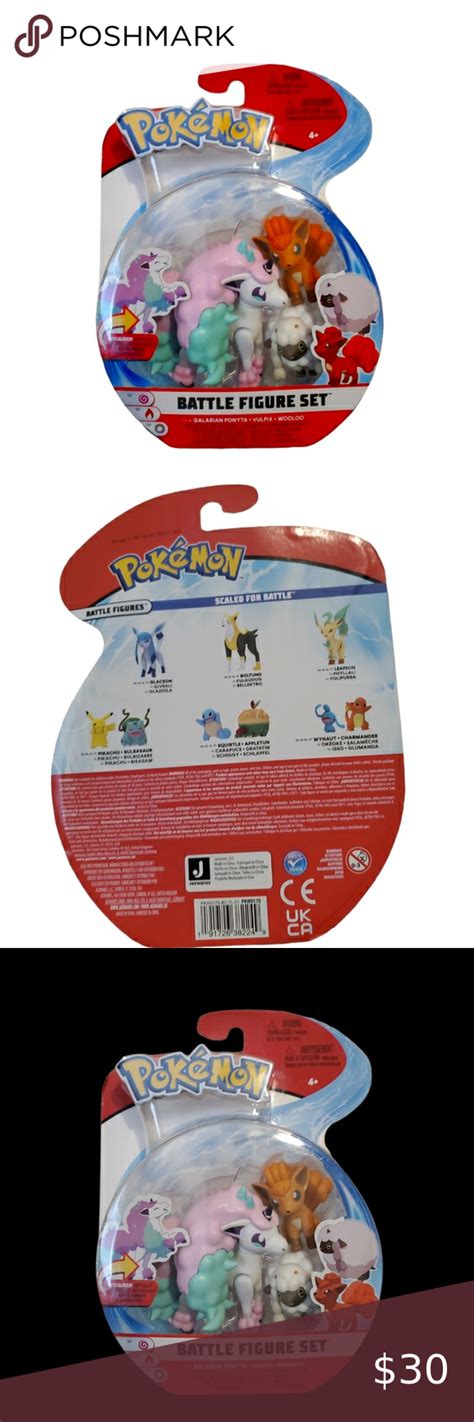 Pokemon Battle Figure Set Galarian Ponyta Vulpix Wooloo Pack Pokemon