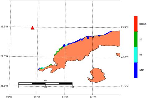 Recalo de la mancha de petróleo en las costas según el rumbo del