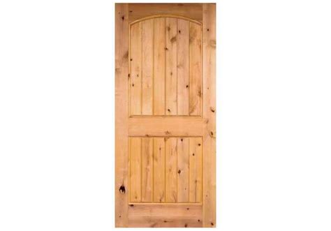 Exterior Knotty Alder 2 Panel V Groove Arched Top Door Eto Doors Interior Doors For Sale