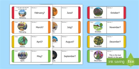 Months Loop Cards Lehrer Gemacht Twinkl