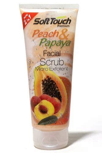 Cream Soft Touch Premium Facial Scrub Peach Papaya For Personal