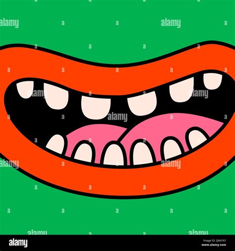 Cartoon Vector Funny Cute Comic Characters Mouth Stock Vector Image