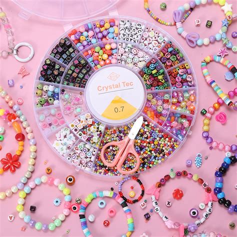 Pcs Beads Kit Letter Bead Bracelet Making Set For Beginner For