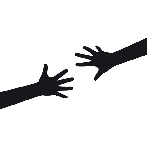 Illustration Of Two Hands Arms Reaching To Each Other 8479779 Vector