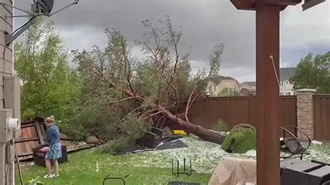 Tornado causes damage in Highland Ranch backyard | 9news.com