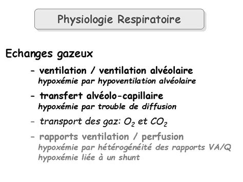 Physiologie Respiratoire Cours Physiologie Dorgane Mcanique