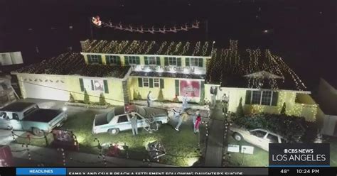 Griswold Christmas house back and as bright as ever in La Mirada - CBS ...