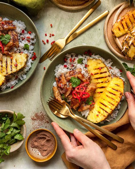 H Hnchen Mit Ananas Und Kokosnussreis Min Finisher Rezept