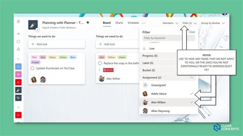 navigating microsoft planner