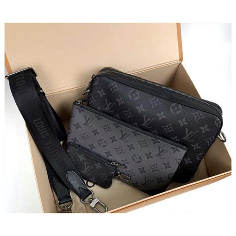 Louis Vuitton Trio Messenger Bag Cloth Ref Joli Closet