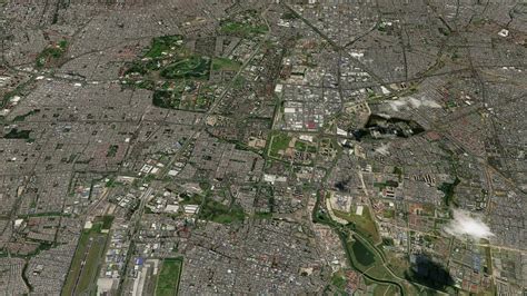 Satellite Bogota map background loop. Spinning around Colombia city air