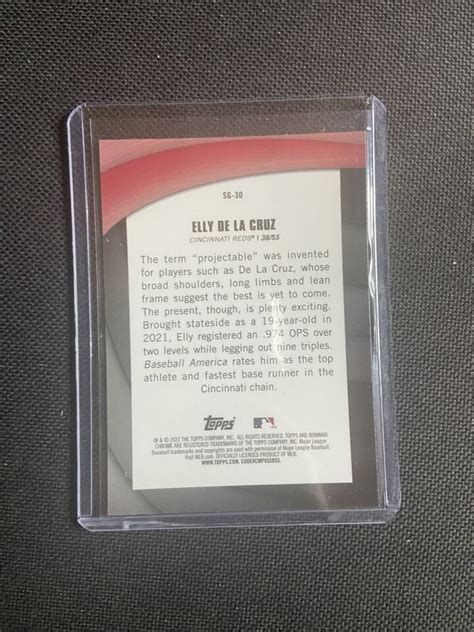 ELLY DE LA CRUZ 2022 BOWMAN CHROME SHADES OF GREATNESS SG 30 EBay