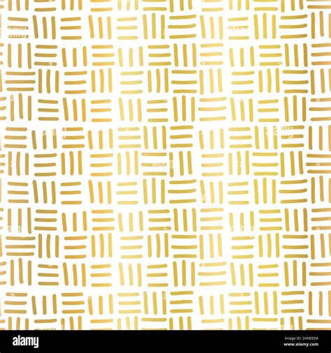 Golden Seamless Vector Pattern Hatch Woven Geometric Texture Gold Foil Metallic Effect Hatched