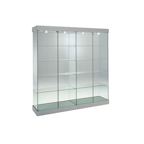 Sleek Glass Display Showcase for Retail Stores - Adjustable Shelves ...