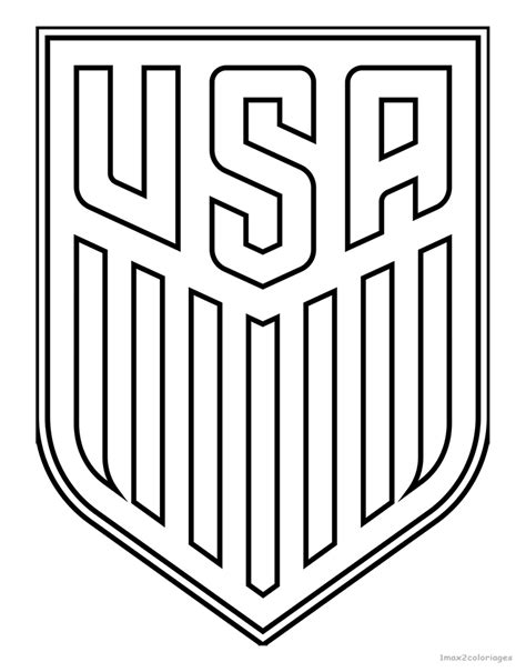 Coloriage du logo de l èquipe de footbal soccer des états unis