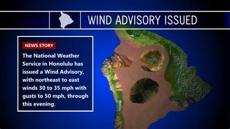 Wind Advisory Issued For Parts Of Hawaii Island