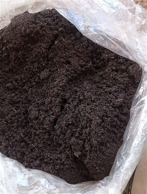 Brown Natural Cow Dung Powder Vermicompost Fertilizer For Agriculture