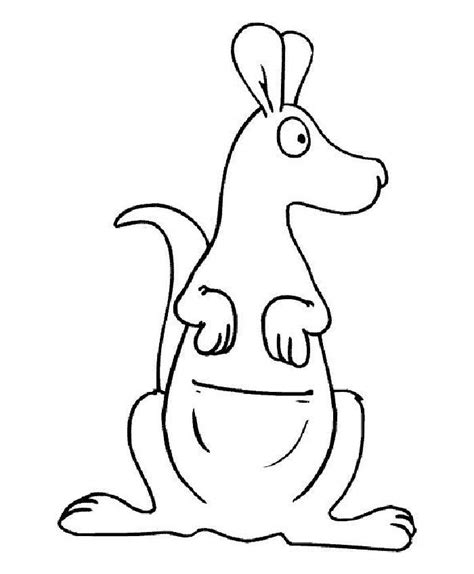 Kangaroo Images Coloring Page