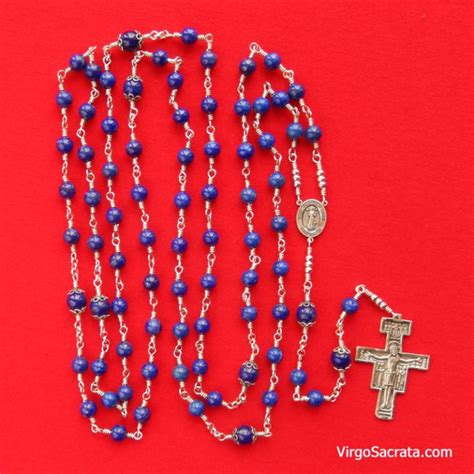 Franciscan Crown Rosary In Sterling Silver Virgo Sacrata