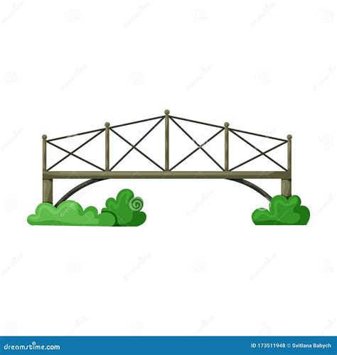 Icono De Vector Puente Icono Vectorial De Caricatura Aislado En Puente