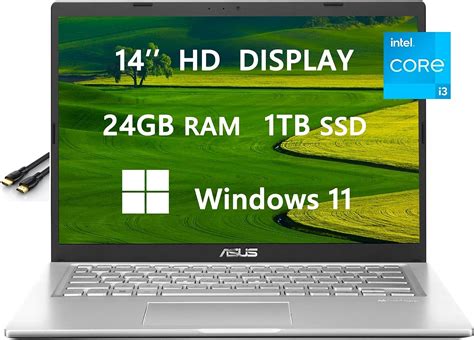 Asus Vivobook 14 I3 1115g4 · Uhd Graphics Xe G4 · 140” Hd 1366 X 768 Tn · 1tb Ssd · 24gb