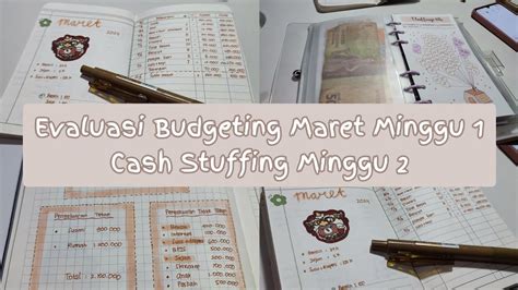 Evaluasi Budgeting Maret Minggu 1 Cash Stuffing Minggu Ke 2 Maret