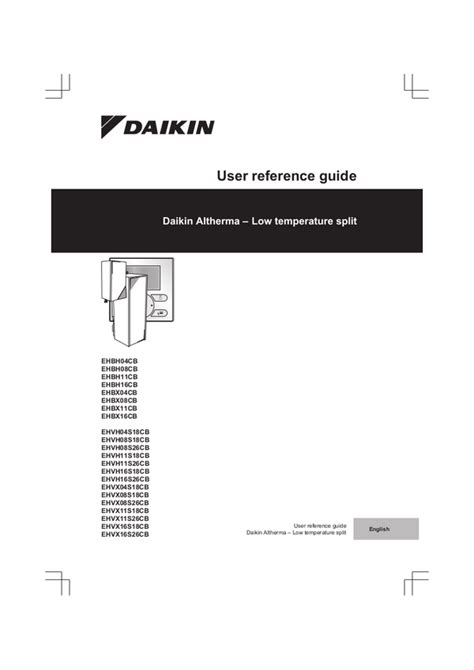 Mode D Emploi Daikin EHBX08CB3V 24 Des Pages