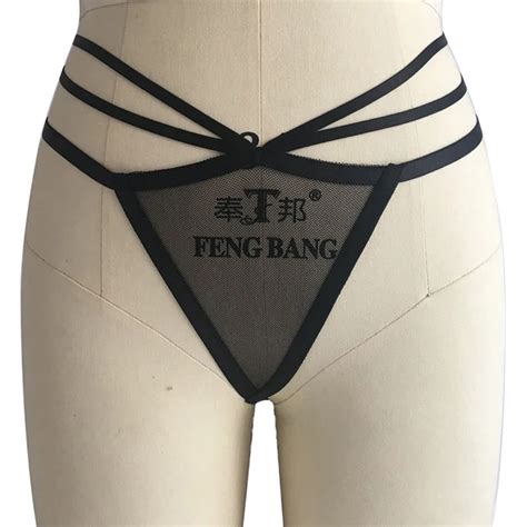 Buy Black Fashion Women Sexy Bandage Hollow Panties