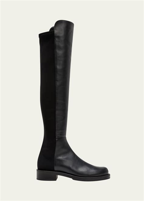 Stuart Weitzman Bold Leather Over The Knee Boots Bergdorf Goodman