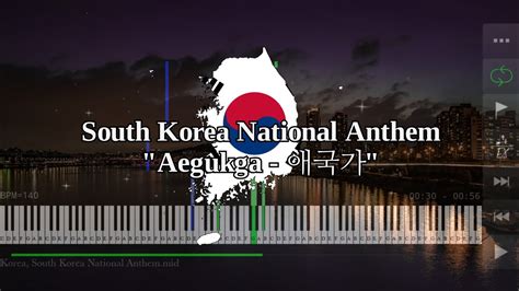 South Korea National Anthem 애국가 Piano Youtube