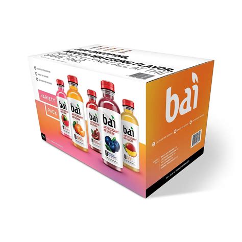 Bai Antioxidant Infusion Variety Pack Sugar Free Mango Watermelon