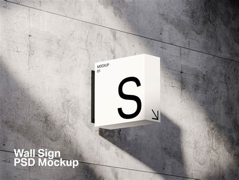 Free Premium Lightbox Wall Sign Mockup PSD PsFiles