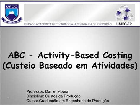 Capitulo Abc Custeio Baseado Em Atividades Ppt