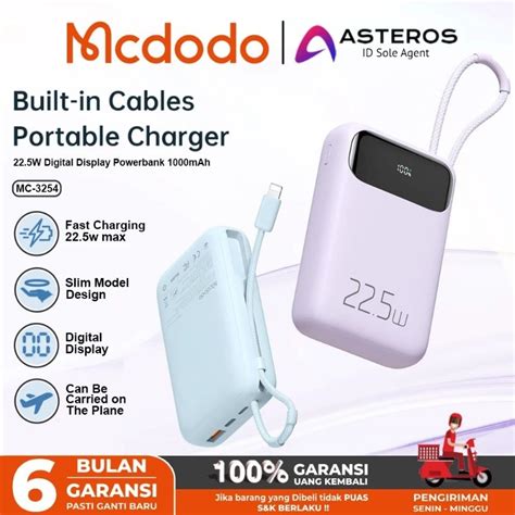 Jual Mcdodo MC 325 Powerbank 10000mah Pb USB A USB C Output Power Bank