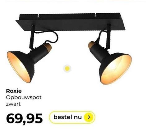 Roxie Opbouwspot Zwart Aanbieding Bij Lampidee 1Folders Nl