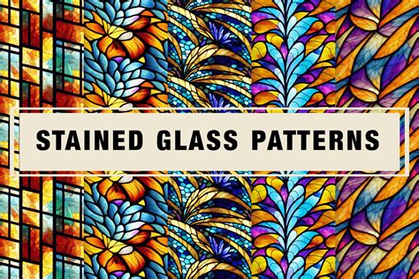 Seamless Stained Glass Patterns Graphic By Alavays Creative Fabrica