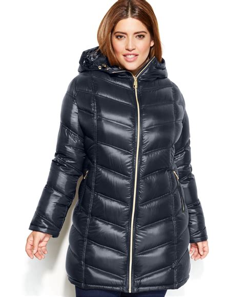 Calvin Klein Plus Size Quilted Down Packable Puffer Coat In Blue Lyst