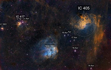 Tadpole And Flaming Star Nebula Pete Strakey AstroBin