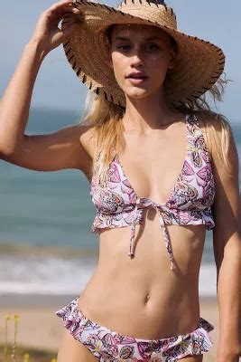 Butterfly Ruffled Bikini Top Anthropologie