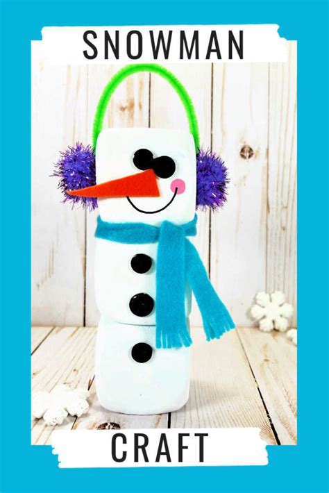 Snowman Craft With Foam Dice - Mommy Evolution