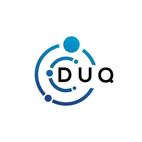 DUQ letter logo design on white background. DUQ creative initials