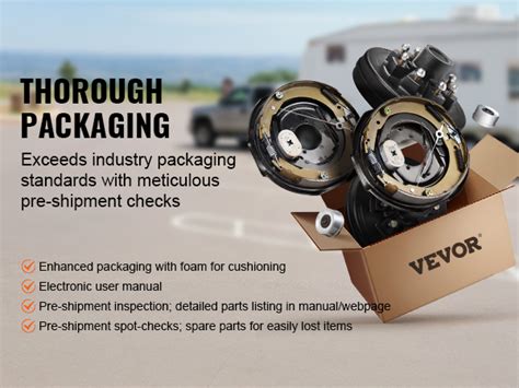 Vevor Trailer Hub Drum Kits 8 On 65 Bc With 12 X 2 Electric