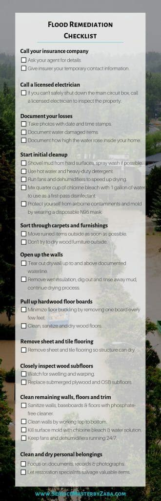 Your Complete Flood Remediation Checklist Servicemaster By Zaba